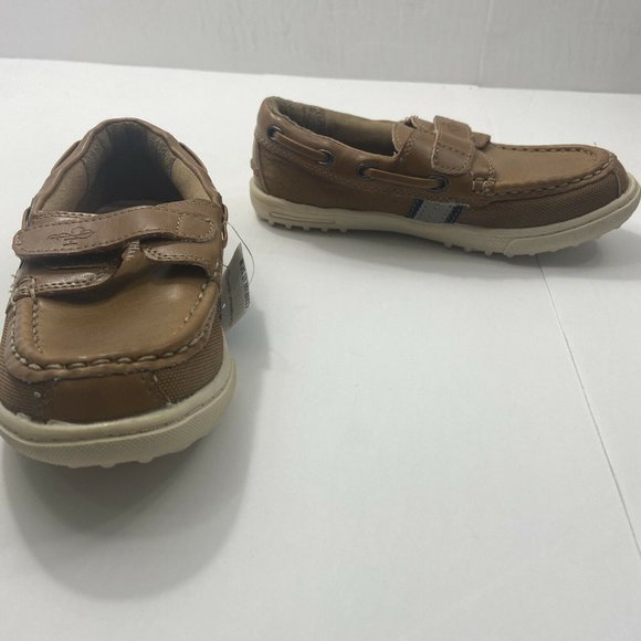 Cole Haan Toddler Boys Beige/Brown Loafer Hook Loop Slip On Shoes Youth Size 12 - Picture 3 of 7